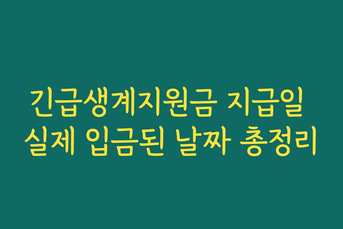긴급생계지원금 지급일 실제 입금된 날짜 총정리 긴급생계지원금 지급일 실제 입금된 날짜 총정리