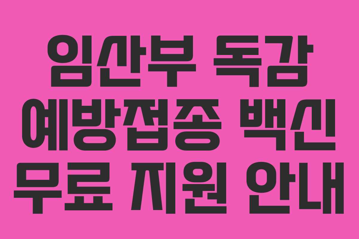임산부 독감 예방접종 백신 무료 지원 안내 임산부 독감 예방접종 백신 무료 지원 안내