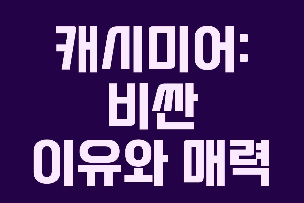 캐시미어: 비싼 이유와 매력