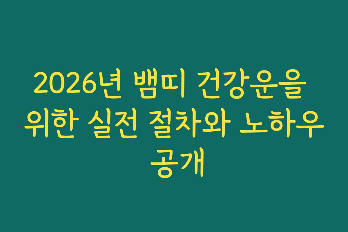 2026년 뱀띠 건강운을 위한 실전 절차와 노하우 공개