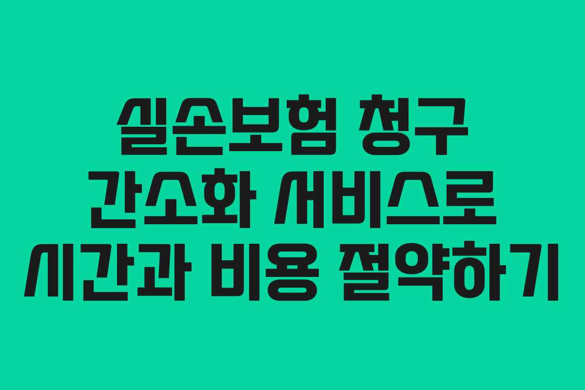 실손보험 청구 간소화 서비스로 시간과 비용 절약하기