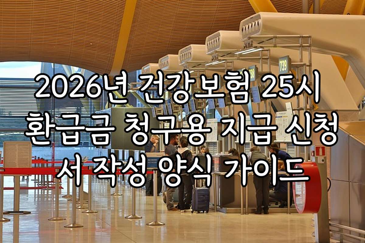 2026년 건강보험 25시 환급금 청구용 지급 신청서 작성 양식 가이드
