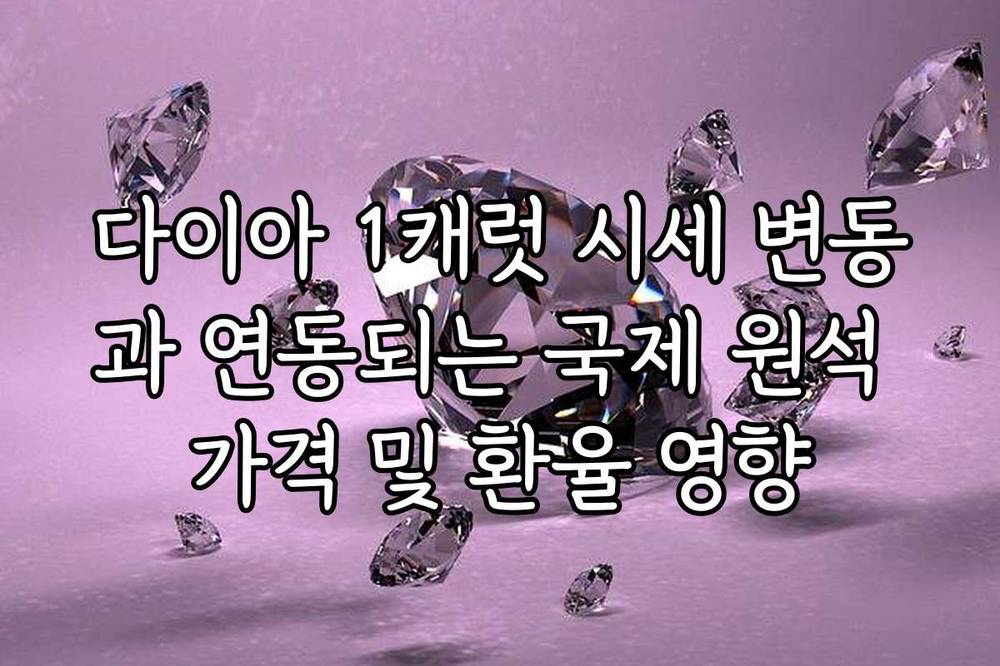 다이아 1캐럿 시세 변동과 연동되는 국제 원석 가격 및 환율 영향