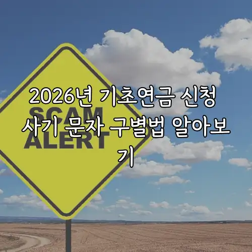 2026년 기초연금 신청 사기 문자 구별법 알아보기