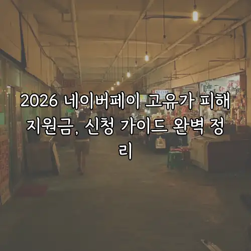 2026 네이버페이 고유가 피해지원금, 신청 가이드 완벽 정리