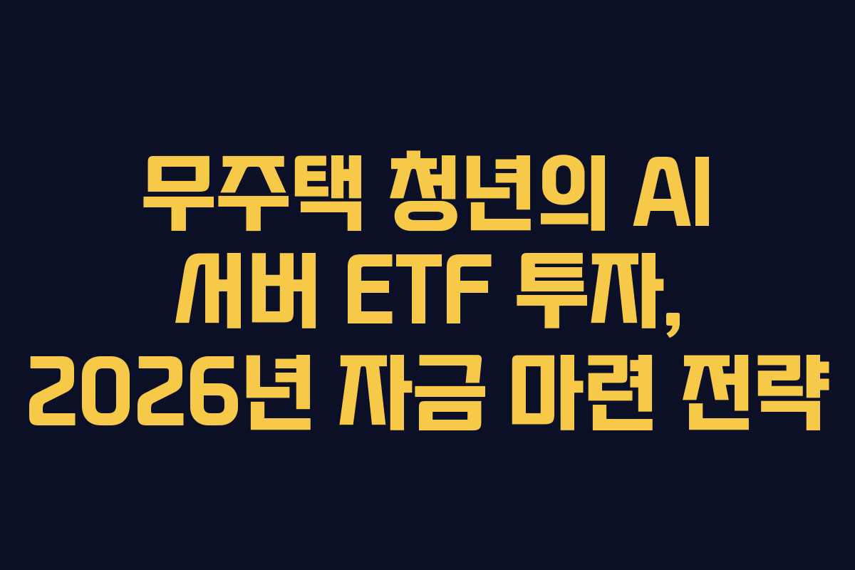 무주택-청년의-AI-서버-ETF-투자,-2026년-자금-마련-전략