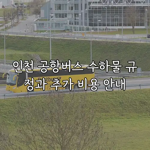 인천 공항버스 수하물 규정과 추가 비용 안내