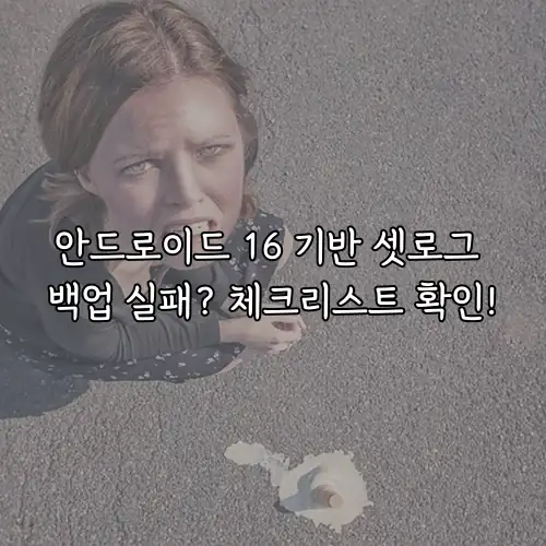안드로이드 16 기반 셋로그 백업 실패? 체크리스트 확인!