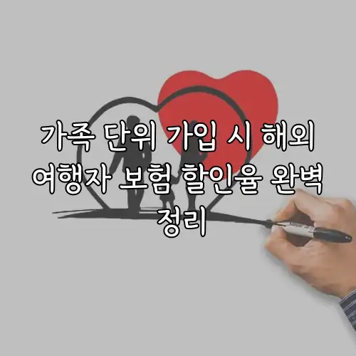 가족 단위 가입 시 해외여행자 보험 할인율 완벽 정리