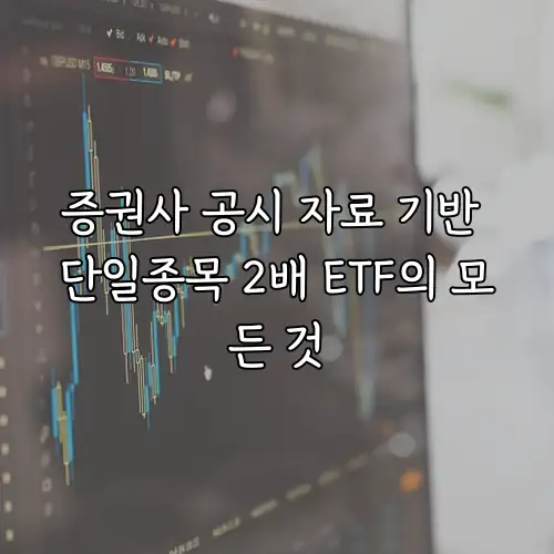 증권사 공시 자료 기반 단일종목 2배 ETF의 모든 것
