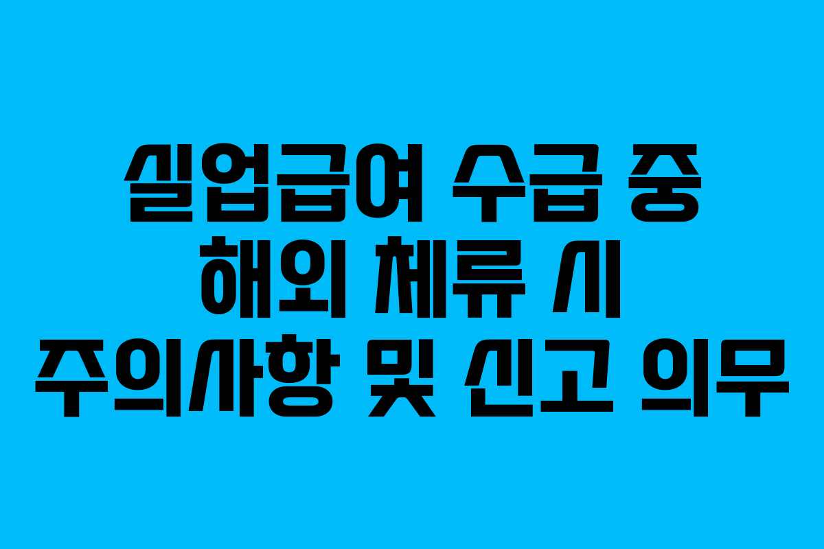 실업급여-수급-중-해외-체류-시-주의사항-및-신고-의무
