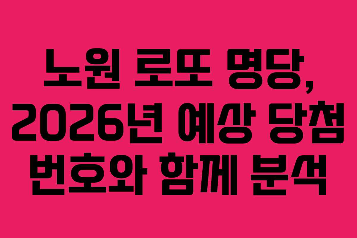 노원-로또-명당,-2026년-예상-당첨-번호와-함께-분석